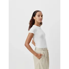 LeGer By Lena Gercke LeGer T-Shirt Cindy, LeGer by Lena Gercke Figurbetont mit Rundhalsausschnitt weiß XS (34)