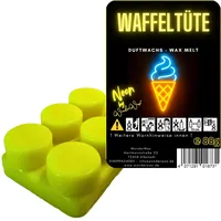WonderWax Neon Duftriegel 6 x Duftwachs Kreise Wachsmelt Duftwachs Raumduft für Duftlampen Soja Wachs Melts Duftmelt Aroma Wellnes Kerzen Wärmer Wax Tarts Waffeltüte