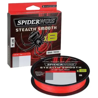 Spiderwire Stealth Smooth 8 New 2020, 8-Fach geflochtene Schnur mit Mikrobeschichtung, 150m, 0,05mm - 0,39mm, 5,4kg - 46,3kg, RED (150, 0,11mm - 10,3kg)