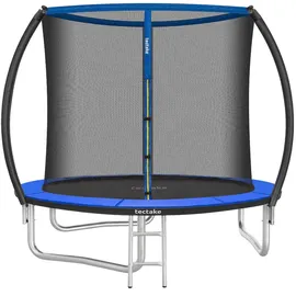 Tectake Jumpy Ø 244 cm inkl. Sicherheitsnetz Schwarz/Blau