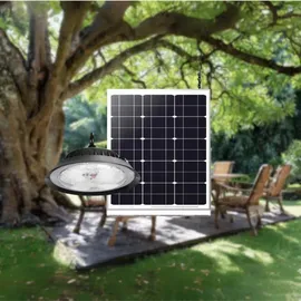 LUXULA Solar Hängeleuchte LED 6W 500lm IP44 schwarz inkl. Fernbedienung
