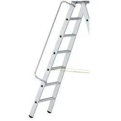 Handlauf Anlegeleiter rechts, links ALU Länge Handlauf 1.990mm - silber