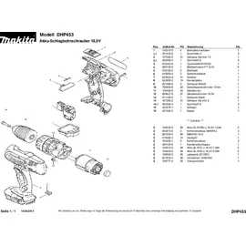 Makita DHP453RFEW inkl. 2 x 3,0 Ah + Koffer