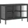 vidaXL Sideboard Schwarz 105x35x70 cm Glas und Stahl