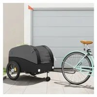 vidaXL Fahrradlastenanhänger schwarz