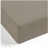 Mistral Home Spannbettlaken Perkal 90 x 200 cm Taupe