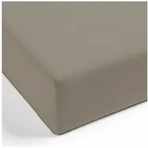 Mistral Home Spannbettlaken Perkal 90 x 200 cm Taupe