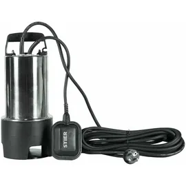 STIER Garden Tauchpumpe ESTW-1100 15.000 l/h Edelstahlgehäuse mit Schwimmer