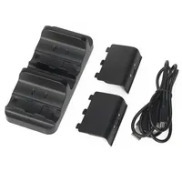 OSTENT Dual-Ladegerät Dock Station + 2 Akku kompatibel für Microsoft Xbox One Wireless Controller