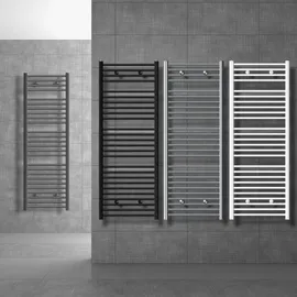 ECD Germany Badheizkörper 400 x 1200 mm 280 W Chrom gerade mit Seitenanschluss