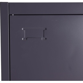 Mendler Aktenschrank HWC-H17, Stahlschrank Büroschrank Schrank, 2 Türen abschließbar Metall ~ 140x90x40cm dunkelgrau