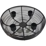 Adventskranz Metallschale schwarz Ø 20,5 cm