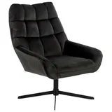 VCM ebuy24 Paris Sessel Drehfunktion Velours graubraun.