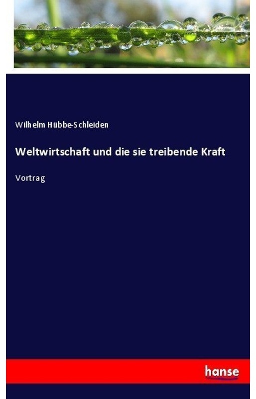 Weltwirtschaft Und Die Sie Treibende Kraft - Wilhelm Hübbe-Schleiden, Kartoniert (TB)