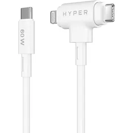 Hyper Hyper® HyperJuice USB-C und Lightning Hybrid-Silikonkabel (1,5m) - / USB - 1.5 m