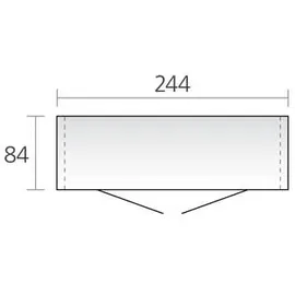Biohort Europa 2A 2,44 x 0,84 m silber-metallic