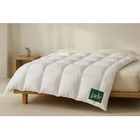 HANSKRUCHEN GmbH HANSKRUCHEN Jade Daunendecke 155x220 cm Warm waschbar Allergiker Bettdecke Daunen 90% atmungsaktiv Kassettendecke weiß - Weiß