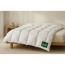 HANSKRUCHEN GmbH HANSKRUCHEN Jade Daunendecke 155x220 cm Warm waschbar Allergiker Bettdecke Daunen 90% atmungsaktiv Kassettendecke weiß - Weiß