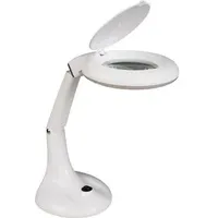 McShine Lupenleuchte LL-56, 100 mm Glaslinse, LED, 1,75 | 4x Vergrößerung, 3 Dioptrien), weiß, mit Standfuß