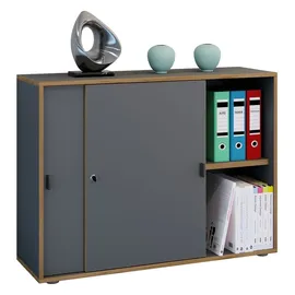 VCM Salia Aktenschrank 100 x 37 x 74 cm grau