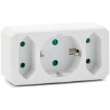 Fronttriplett 16A + 2x6A - Schuko-Standard. Weiß