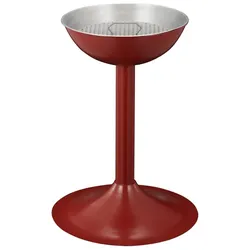 PROREGAL Eleganter Sandaschenbecher aus Metall mit Einsatz & Sieb | HxØ 72x41cm | Rot