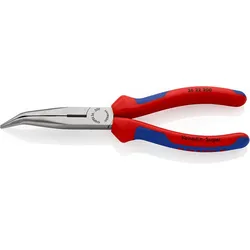 KNIPEX Flachrundzange mit Schneide atramentiert mit angewinkelten Backen (Storchschnabelzange) - 2622200