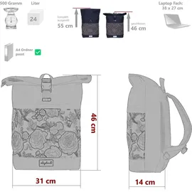 Elephant Gin Rucksack Damen Freizeitrucksack 13038 Schwarz