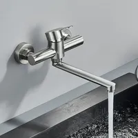 Edelstahl Küchenarmatur Wasserhahn Wandarmatur Mischbatterie Spültischarmatur