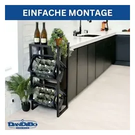 DanDiBo Ambiente DanDiBo Getränkekistenregal 2 Kisten mit Ablage Schmal Metall Stehend 96541 Getränkekistenhalter 100 cm Getränkekistenständer Flaschenkistenregal