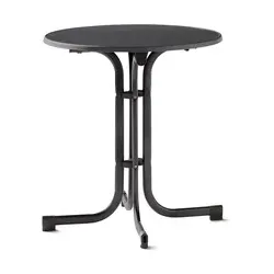 SIEGER Klapptisch »207«, LxBxH: 70 x 72 x 72 cm, Mecalit®-Pro, rund - grau