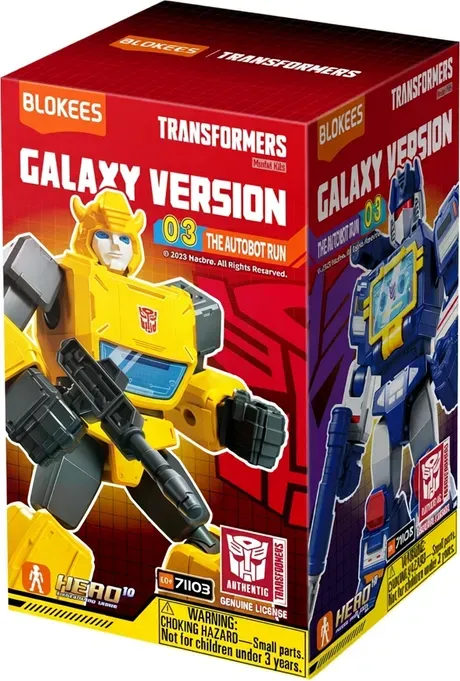 Blokees Transformers Autobots Run Surprise Action Figure Set Galaxy Edition 03, Offiziell Lizenzierte Limitierte Edition Mit Chase-Figur, 12 Pocket-Size Cybertron-Krieger, Sammelgeschenk