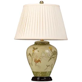 Elstead Lighting Elstead Lighting, Tischlampe, Arum Lily Tischleuchte E27 Gealtertes Messing Creme, Made in UK