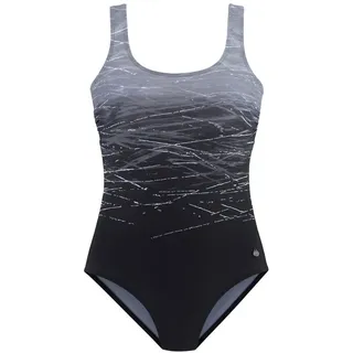 LASCANA Badeanzug Damen schwarz-grau Gr.48 Cup C