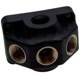 KLASEBO Druckluft Wanddose, 4er Kunststoff Wandverteiler, 1/2" Innengewinde