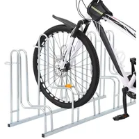 VidaXL Fahrradständer für 5 Fahrräder Freistehend Verzinkter Stahl