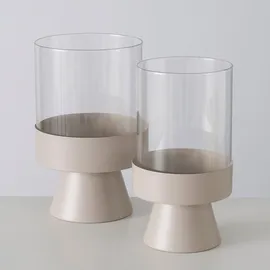Boltze Windlicht PALLAS Glas Beige
