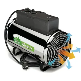 Bio Green BioGreen Gewächshausheizung Phoenix mit 3 Stufen bis 2800 Watt und 460 m3/h Luftumwälzung | Umluft-Modus | spritzwassergeschützt