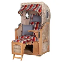 Bene living Strandkorb Komplettset Ammersee Single Teak Bullauge PE