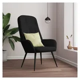 furnicato Relaxsessel Samt Schwarz 70x77x98 cm mit Metallgestell schwarz