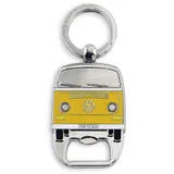 BRISA VW Collection - Volkswagen Schlüssel-Anhänger-Ring Schlüsselbund-Accessoire Keyholder mit Bier-Flaschen-Öffner im T2 Bulli Bus Design (Orange)