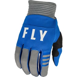 Fly Racing F-16 2023 Jugend Motocross Handschuhe, grau-blau, Größe M für Männer
