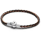 Pandora Moments Disney Der Löwen Verschluss Geflochtenes Lederarmband, Kompatibel Moments, Größe:1 7,5 cm,