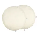 beties „Publik“ Federkissen 2er Set ca. 80 cm rund Ø Rundkissen Bodenkissen Kopfkissen (echte Federn) vielfältige Größenauswahl, waschbar traditionell gefertigt