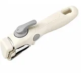 teasteam Abnehmbarer Pfannengriff Universal Topfgriffe, Verbrühungshemmender Hitzebeständig Anti-Rutsch Ersatzgriff für Pfanne, Wok, Milchtopf, Kochgeschirr, Bratpfanne (Schwarz) (Beige)