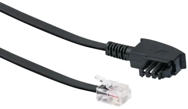 Schwaiger 3.0m RJ-12 - TAE-F 3 m Schwarz