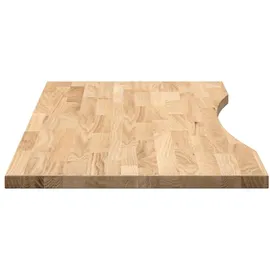 vidaXL Schreibtischplatte Unbehandelt 100x60x2,5 cm Massivholz Eiche
