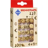 Peter Bausch GmbH & Co. KG Brennstempel 0-9 und Zeichen 16-teilig Gold