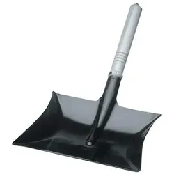 Kehrschaufel m.Holzgr.Kappe/Ring Bl.L220xB230mm Metall schwarz lack.