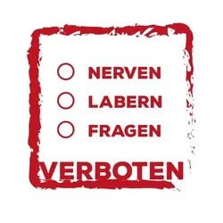 Teenager Holzstempel - Verboten (50x50mm)